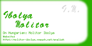ibolya molitor business card